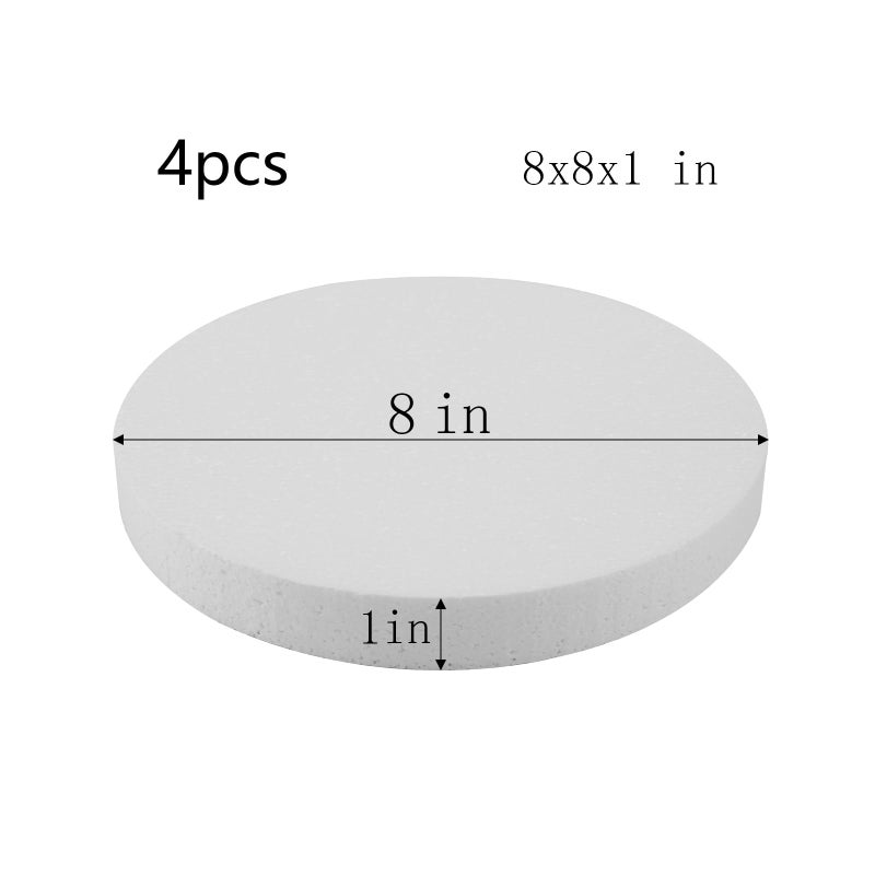 FFchuanhe 4 Pack Foam Circles for Crafts, Polystyrene Round Foam Discs (8  8  1 in) for DIY Projects, Decorations, Modeling, Christmas Decoration - Image 2